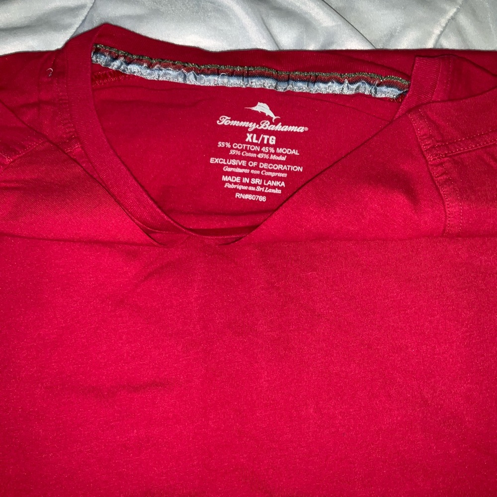 Tommy Bahama Crimson V-Neck Tee